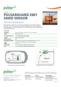 Thumbnail of document Data Sheet - PulsarGuard 2001 Sand Sensor